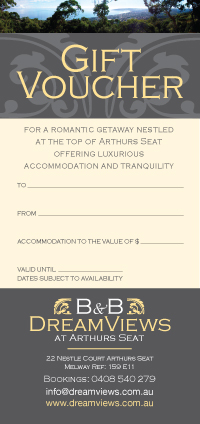 Dreamview b and b gift voucher